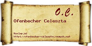 Ofenbecher Celeszta névjegykártya